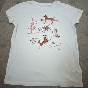 EUC CREWCUTS DOGS IN SPORTS ATHLETIC DOGS GIRLS TEE SHORT SLEEVED TSHIRT